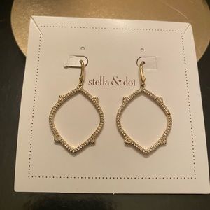 Stella and Dot Pave Open Chandeliers in gold